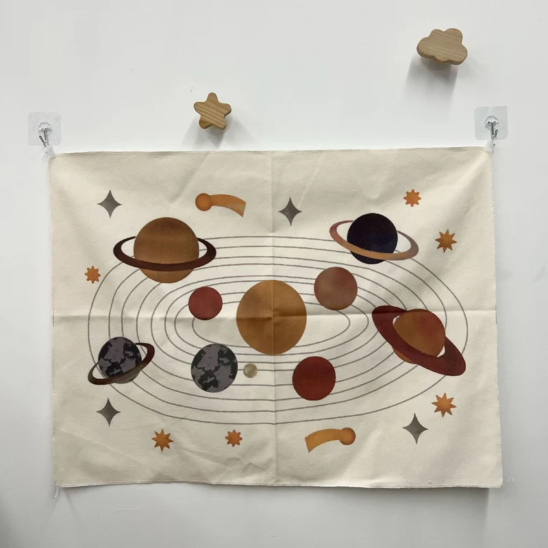 Bildung Alphabet Stoff Wandteppich