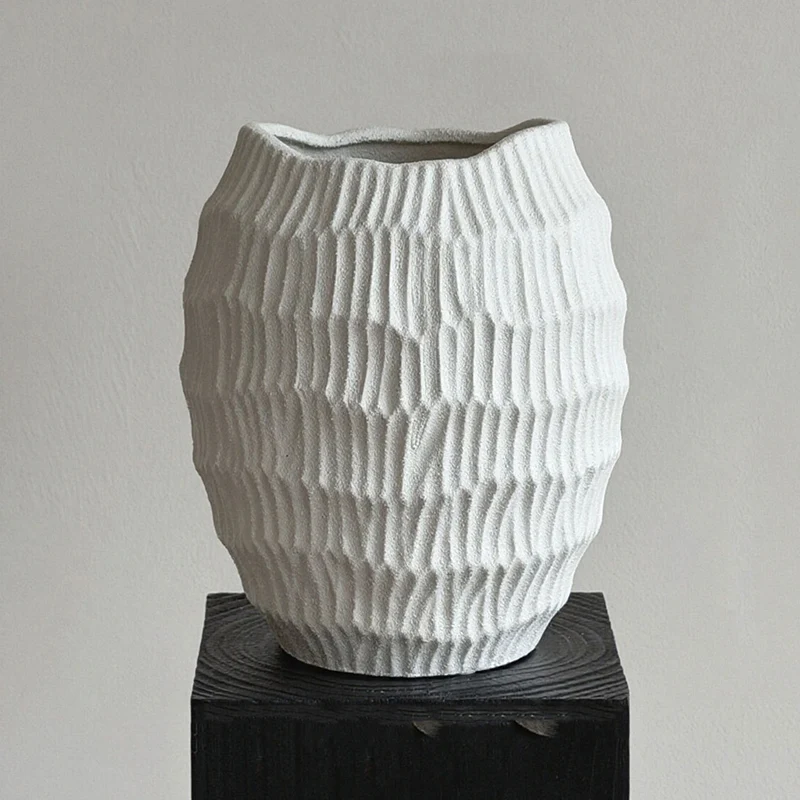Texturierte Keramik Wohnkultur Vase