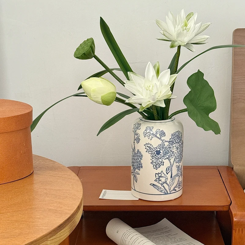 Blumenmuster Keramik Dekor Vase