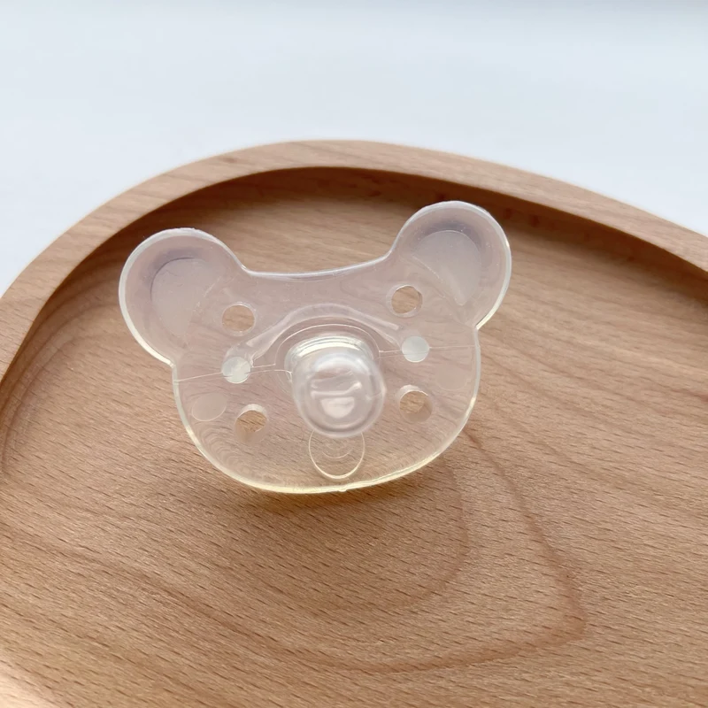 Kieferorthopädischer transparenter Silikon-Bär-förmiger Baby-Schnuller