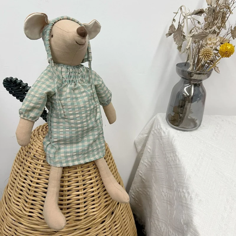 Miniatur Leinen Maus Komforter Plüsch Schlüsselanhänger