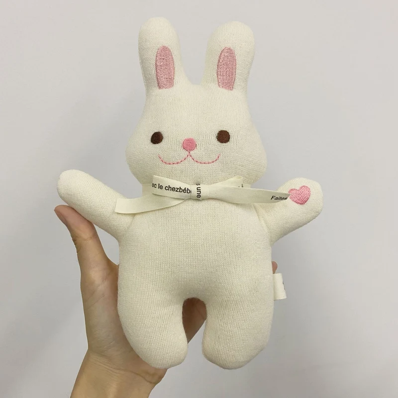 Leinen-Punkt-muster Schlappohr-Hase Puppe