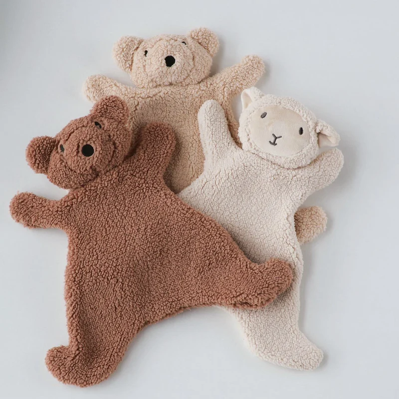 Handgemachte Leinen-Hase Weiche Stoffpuppe mit besticktem Latzkleid