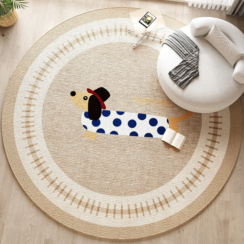 Runder Hundethemen Teppich