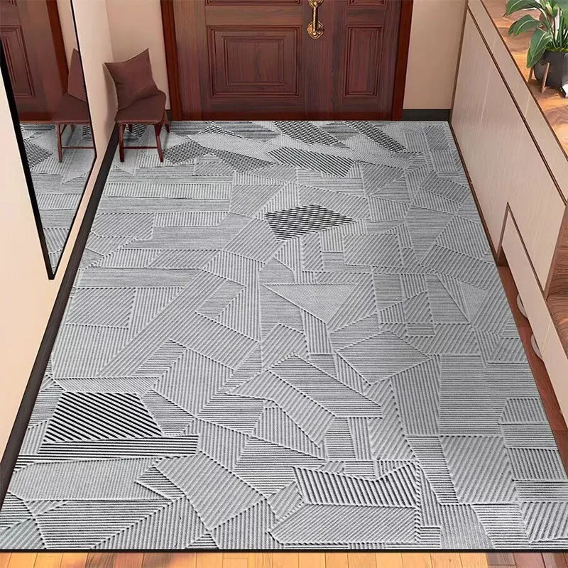 Modern geometrischer Eingangsbereich Teppich