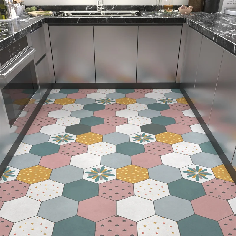 Geometrisches Wabenmuster Teppichboden