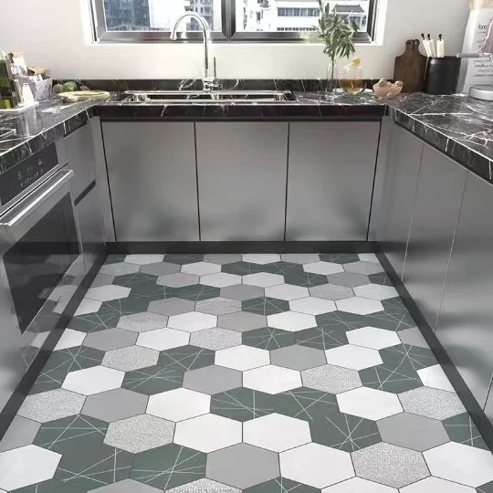 Geometrisches Wabenmuster Teppichboden