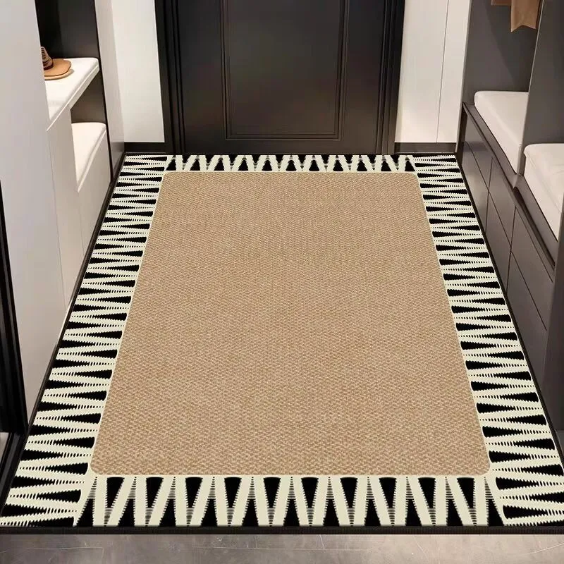 Elegante Texturierte Eingangsteppich