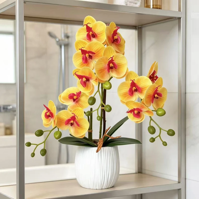 Realistische Orchideen Blumenarrangement