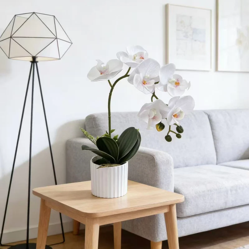 Realistische Kunst-Orchideenpflanzenanordnung