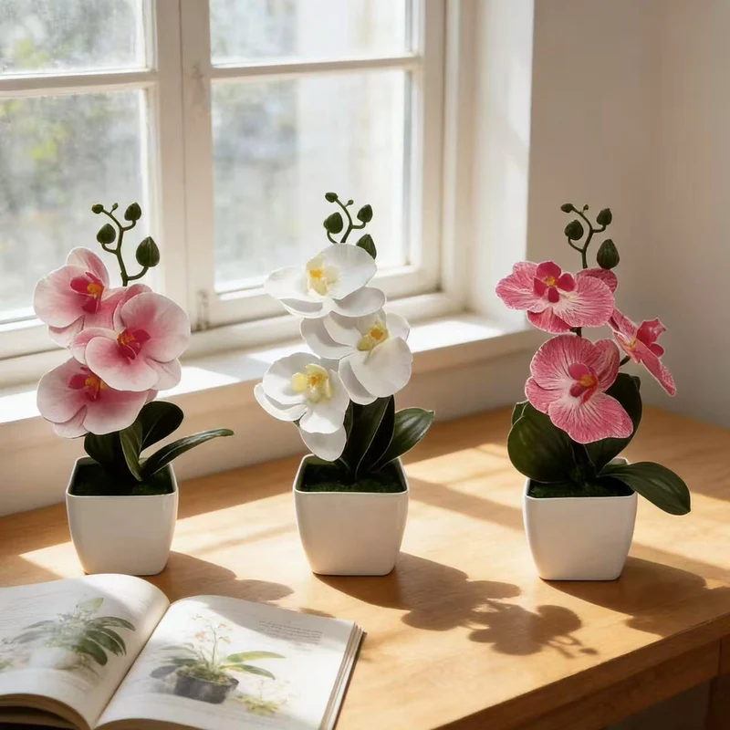 Realistische Künstliche Orchideenarrangement