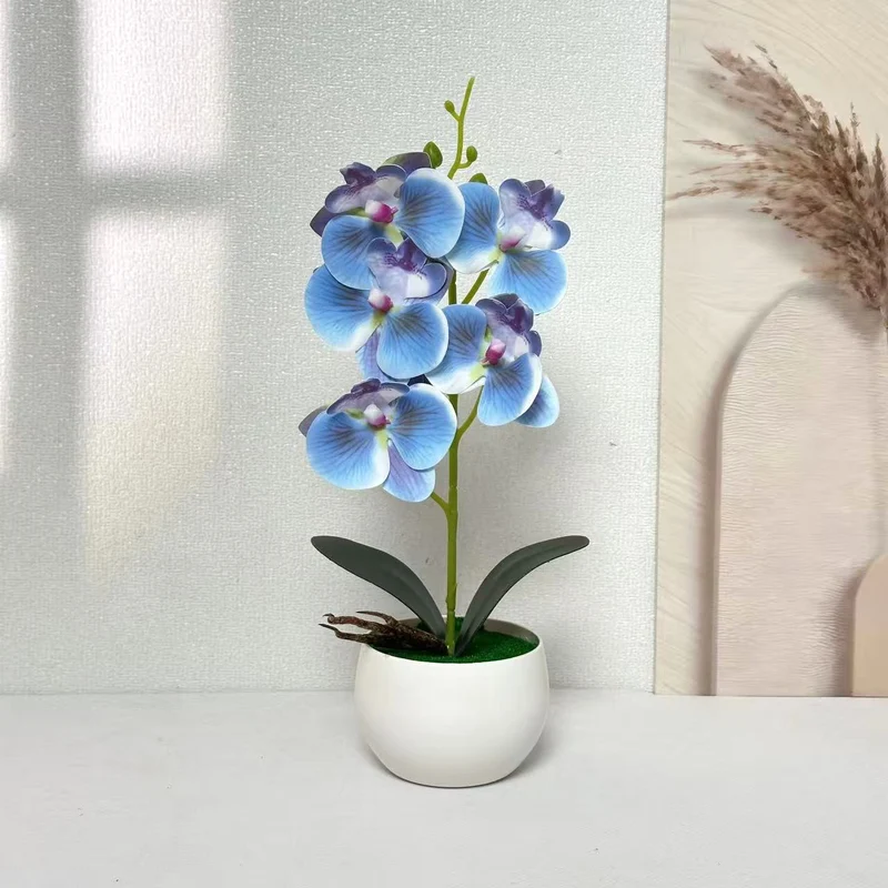 Realistische künstliche Orchideenpflanzenarrangement für die Innendekoration