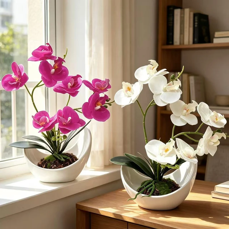 Premium Künstliches Orchideenpflanzenarrangement