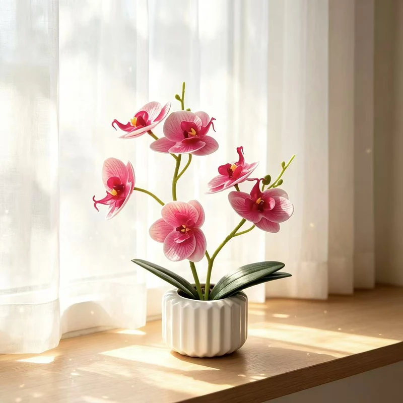 Lebensechte Orchidee Dekorativer Tischmittelpunkt