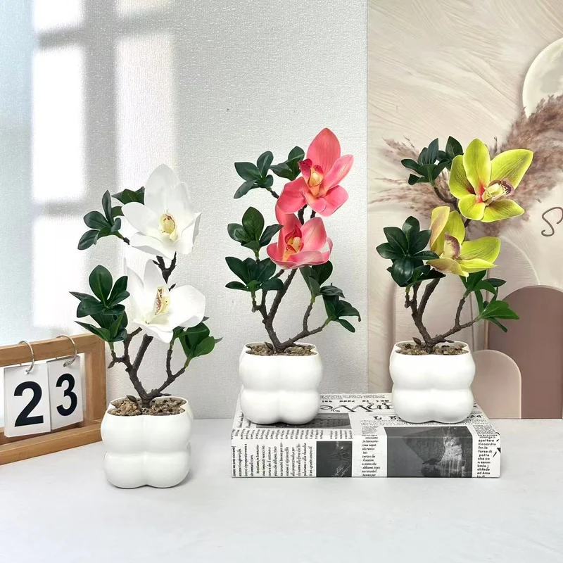 Lebensechte Künstliche Orchideenpflanze Dekoration