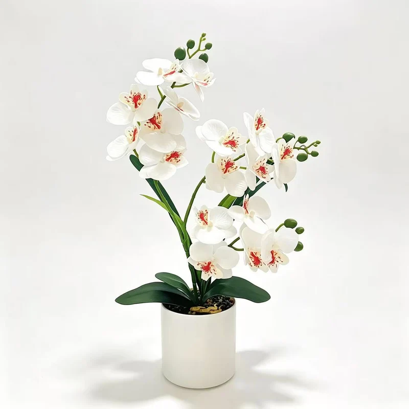 Lebensechte Künstliche Orchideen Pflanze Arrangement für Dekorative Dekoration