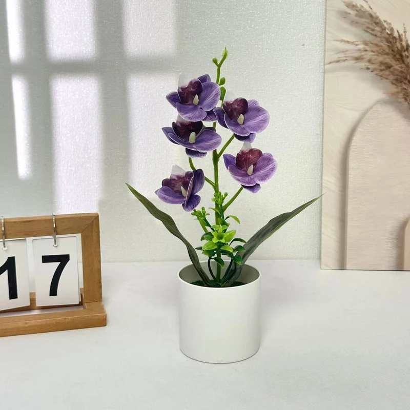 Künstliches Orchideenarrangement für die Wohnkultur-Dekoration
