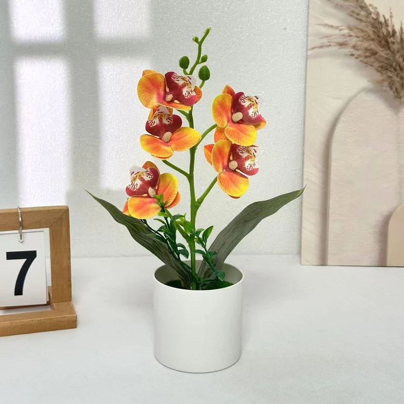 Künstliches Orchideenarrangement für die Wohnkultur-Dekoration