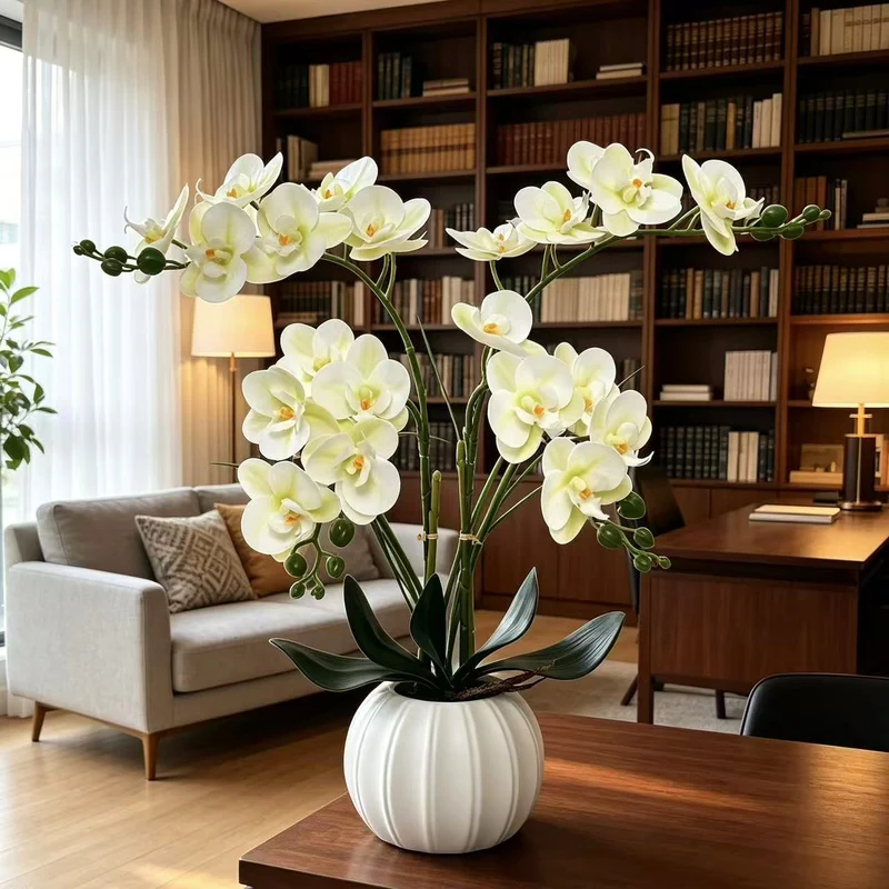 Elegante realistische Orchideenarrangement