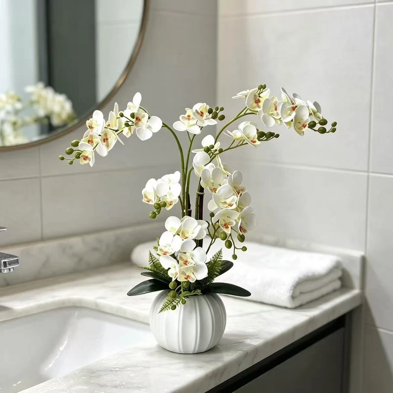 Elegante Kunstorchideenbouquet für die Wohnkultur Präsentation