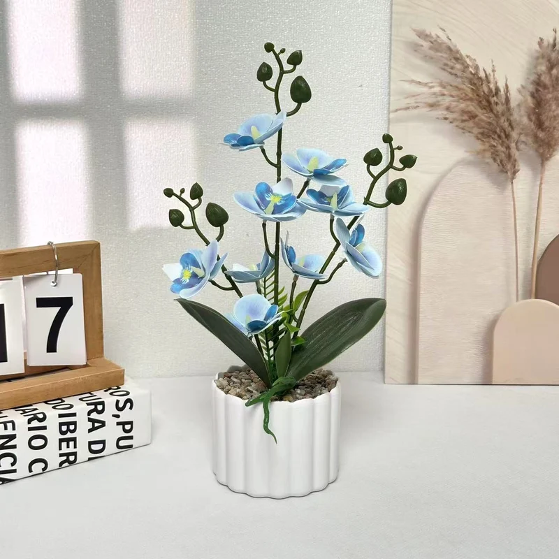 Elegante Kunst-Orchideen-Anordnung für die Inneneinrichtung zuhause