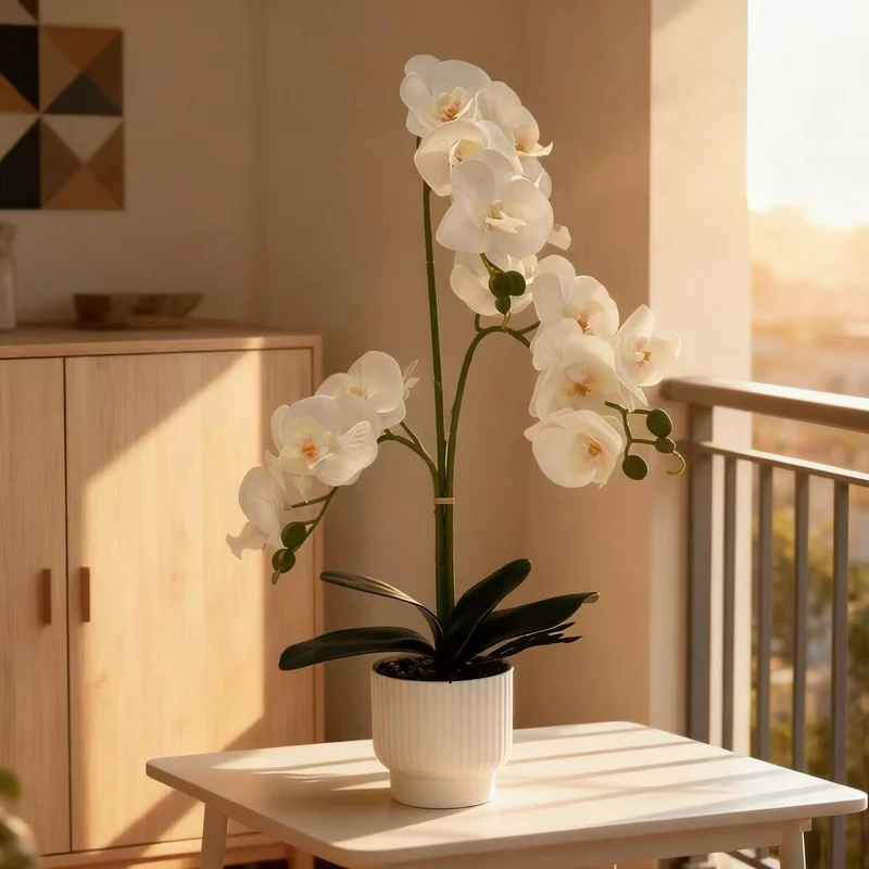 Elegante künstliche Orchideen-Pflanze für die Home Decor Präsentation