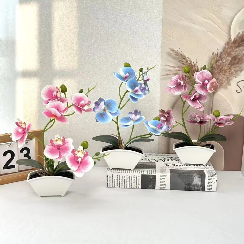 Elegante künstliche Orchideenpflanze für die Wohnkultur drinnen