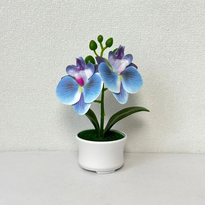 Elegante künstliche Orchideenpflanzenanordnung für die Innendekoration