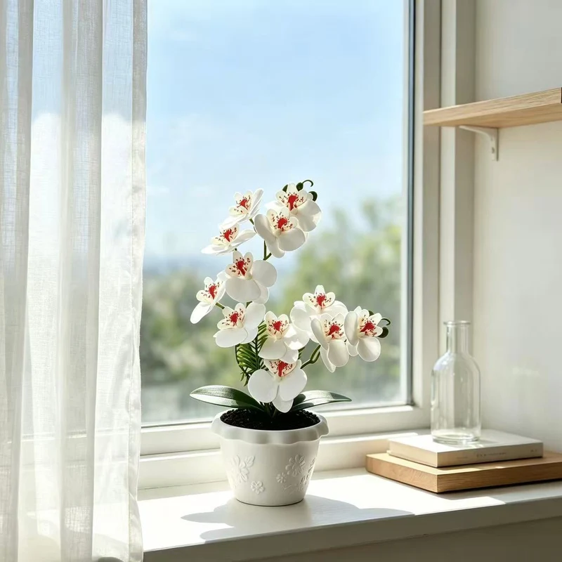 Elegante Künstliche Orchideen Blumenarrangement für die Innendekoration Zuhause