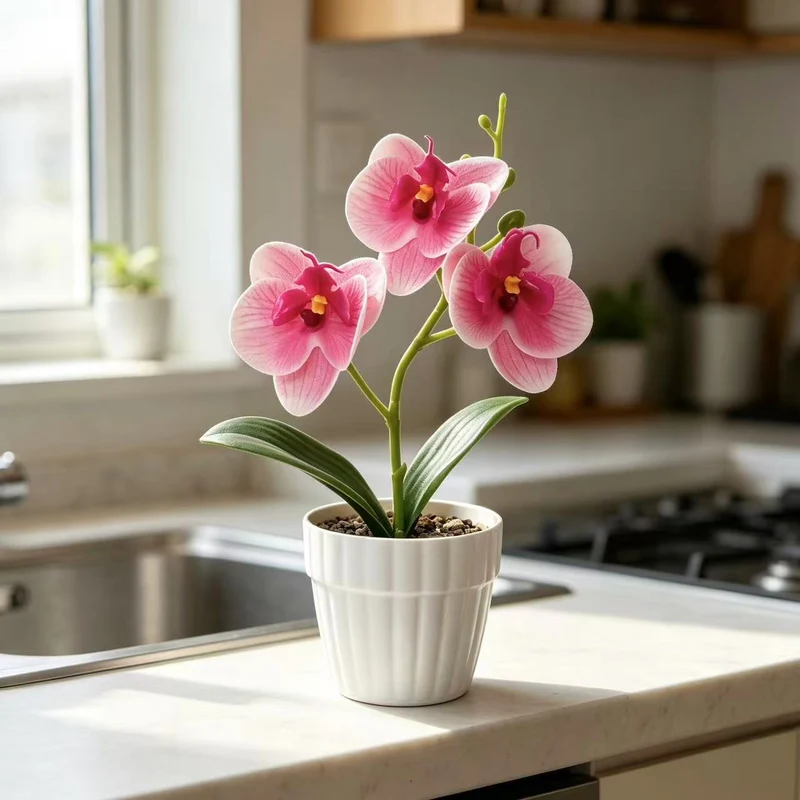 Dekorative Künstliche Orchideenarrangement für Dekorative Wohnraum Präsentation