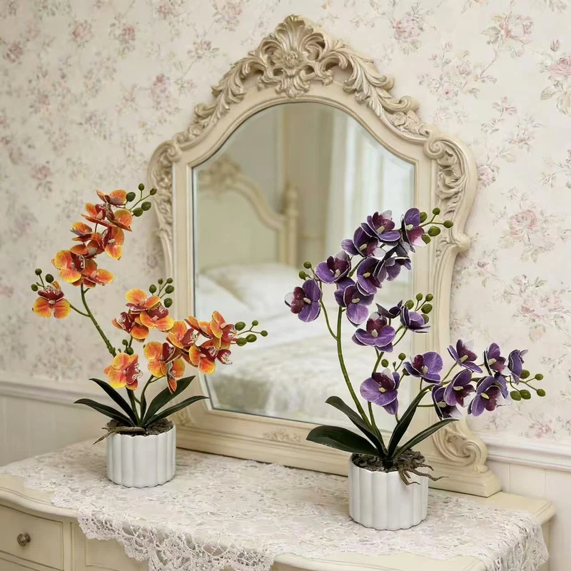 Künstliches Orchideenblumenarrangement für Wohnkultur und Innendekoration