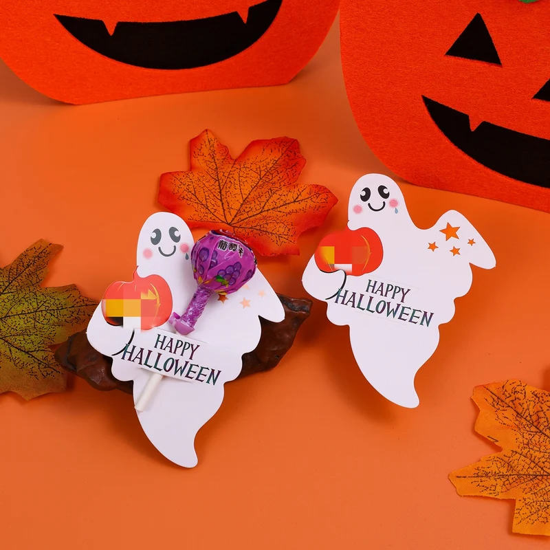 Stehende Halloween-Tischdekoration aus stabilem Karton Geisterfigur mit integriertem Aufsteller