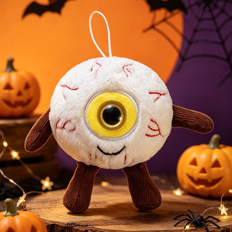 Plüsch-Halloween-Anhänger mit großem Monookular und Aufhängeschlaufe