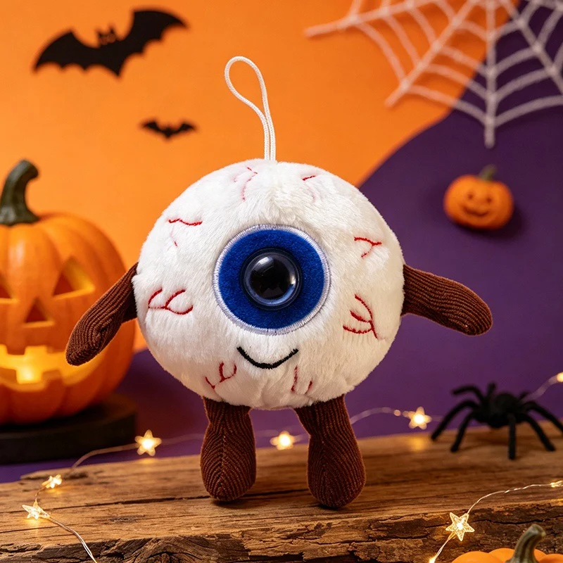Plüsch-Halloween-Anhänger mit großem Monookular und Aufhängeschlaufe