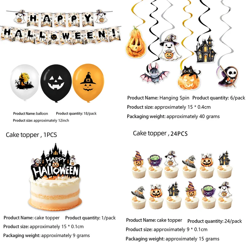 Papierservietten-Set mit Halloween-Motiven und detailreichem Druck für Partydekoration