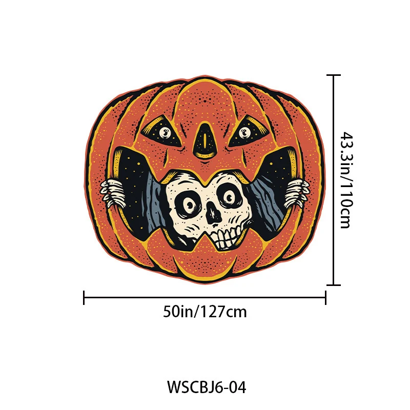 Großer Halloween Wandsticker Vinyl mit tanzenden Skeletten und ablösbarem Selbstklebefilm