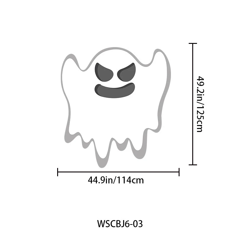 Großer Halloween Wandsticker Vinyl mit tanzenden Skeletten und ablösbarem Selbstklebefilm