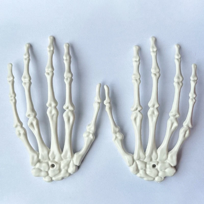 Bewegliche Skelett-Hand Erdspieße für Halloween-Gartendekoration aus wetterfestem Kunststoff