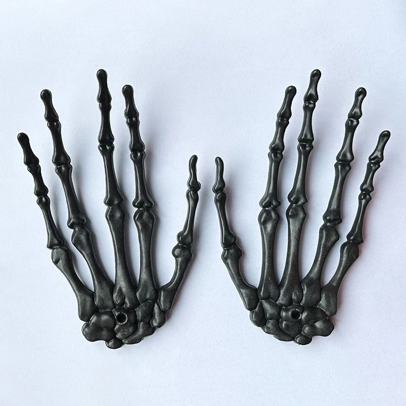 Bewegliche Skelett-Hand Erdspieße für Halloween-Gartendekoration aus wetterfestem Kunststoff