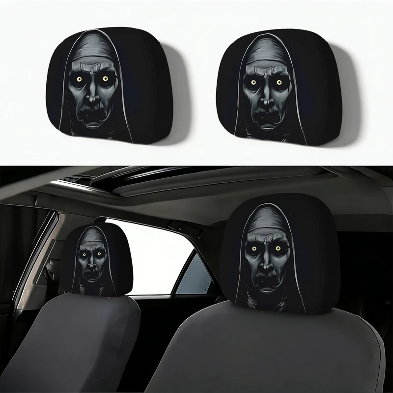 Auto-Kopfstützenbezug mit Retro-Horror-Motiv