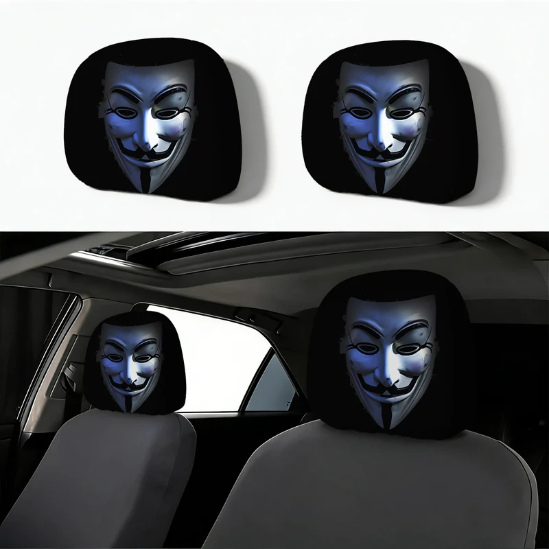 Auto-Kopfstützenbezug mit Retro-Horror-Motiv