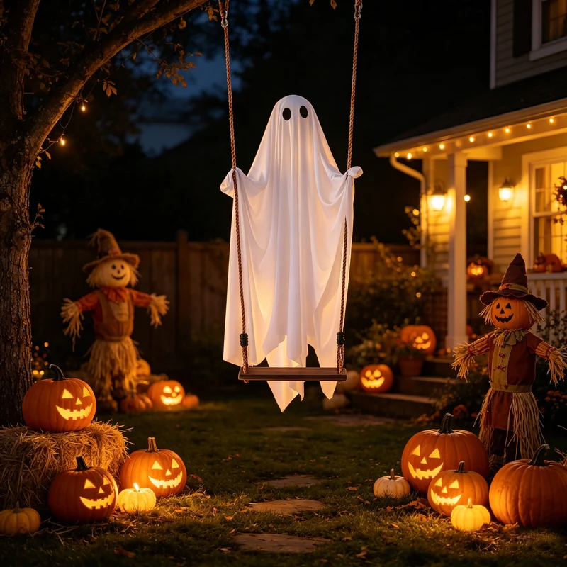 Kinder-Halloween-Kostümkleid mit Schnürmieder, Tüllrock und gestreiften Kniestrümpfen