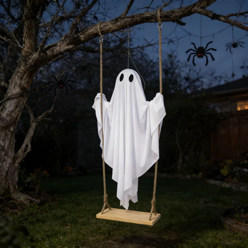 Kinder-Halloween-Kostümkleid mit Schnürmieder, Tüllrock und gestreiften Kniestrümpfen