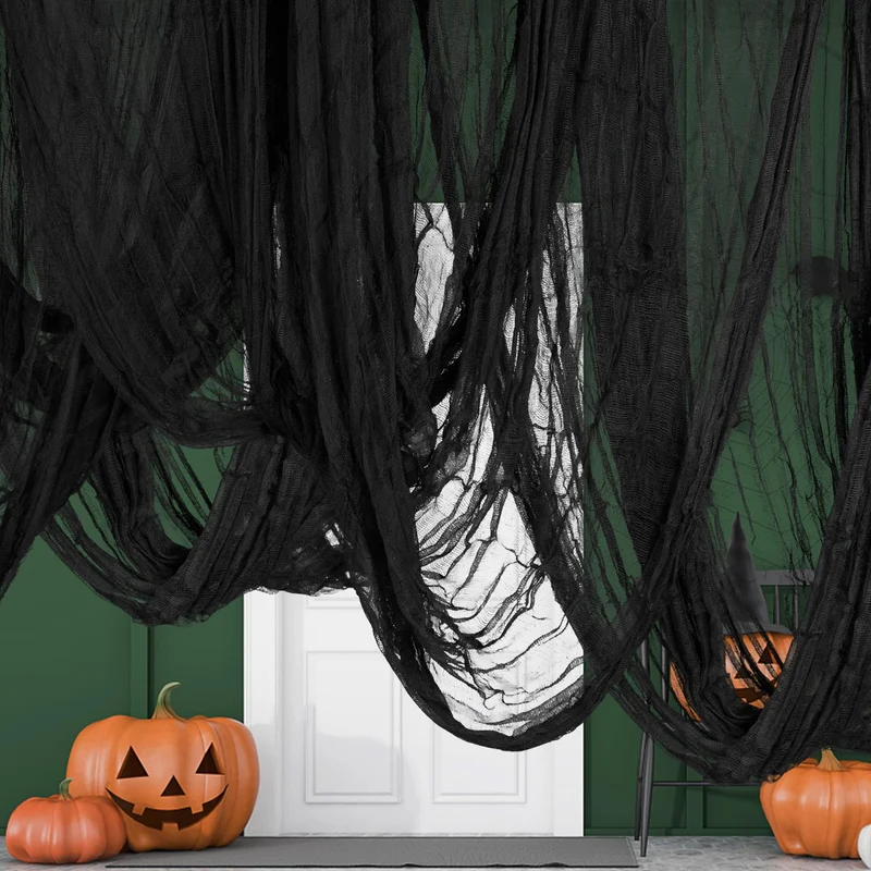 Großformatige Musselin-Stola aus feinem Baumwollgaze