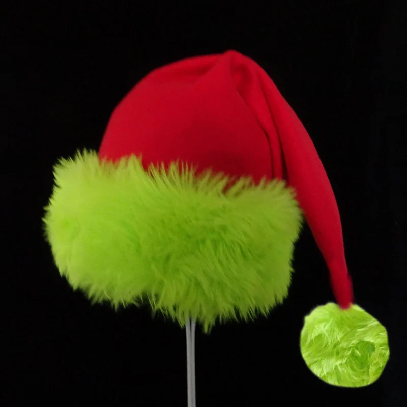 Weihnachtsmütze mit Plüschrand