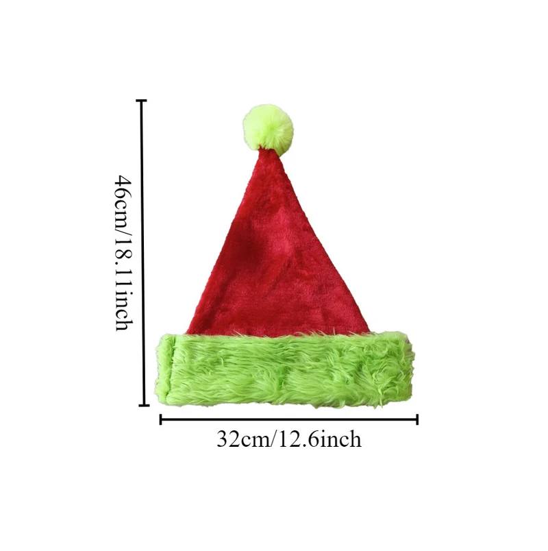 Weihnachtsmütze mit Plüschrand