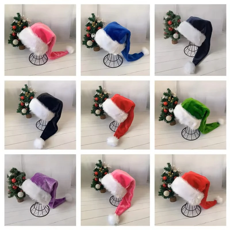 Weihnachtsmütze mit Plüschbesatz
