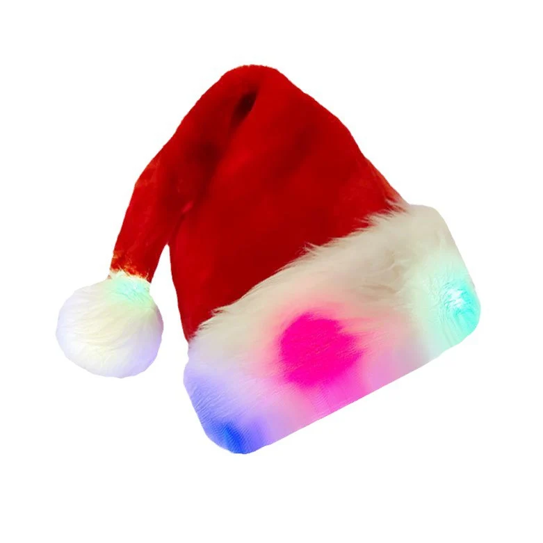 Weihnachtsmütze mit LED-Lichtern