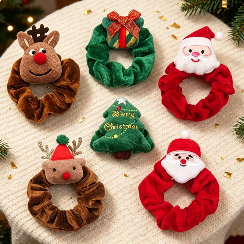 Weihnachtsgeschenk Haargummi mit Schleife
