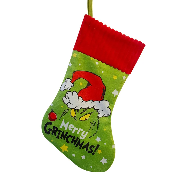 Lustiger Weihnachtsstrumpf mit Grinch-Motiv 1790250552